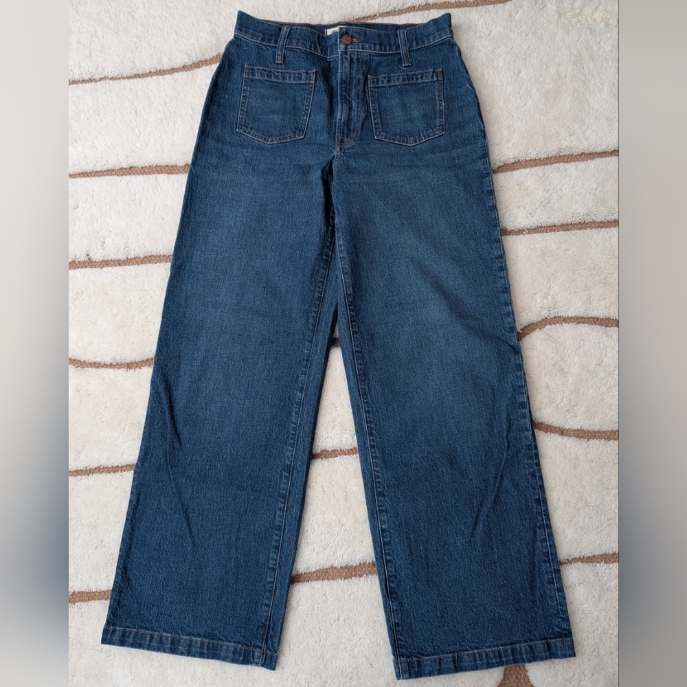 Madewell Dark Blue The Perfect Vintage Wide-Leg Jean Size 28